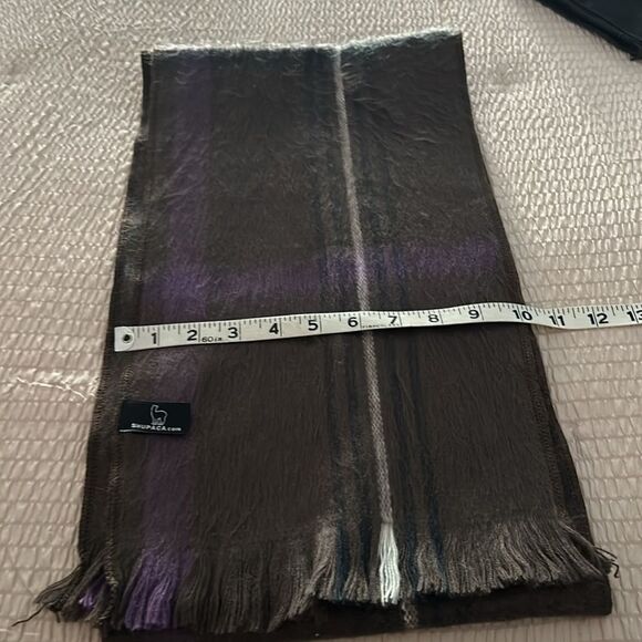 Shupaca Brushed Alpaca Stripe Unisex Scarf.. Ecuador - Picture 7 of 9